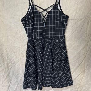 Papaya Black Geometric Dress